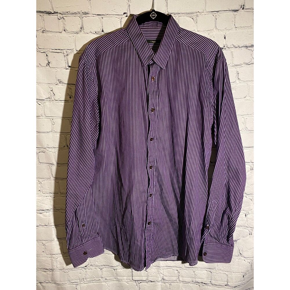 Z Zegna Men's City Fit Button Front Shirt Size 40 15 3/4